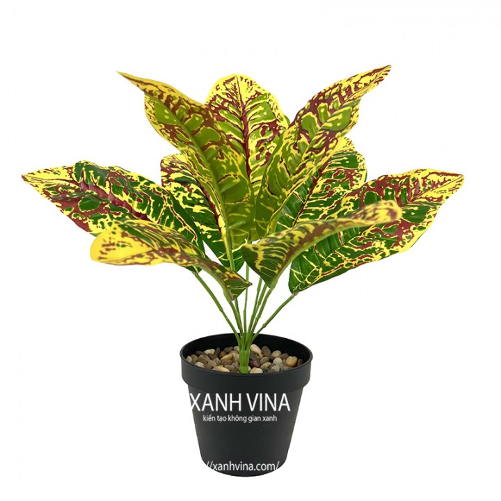 Cây giả để bàn cao 35cm _  vàng anh